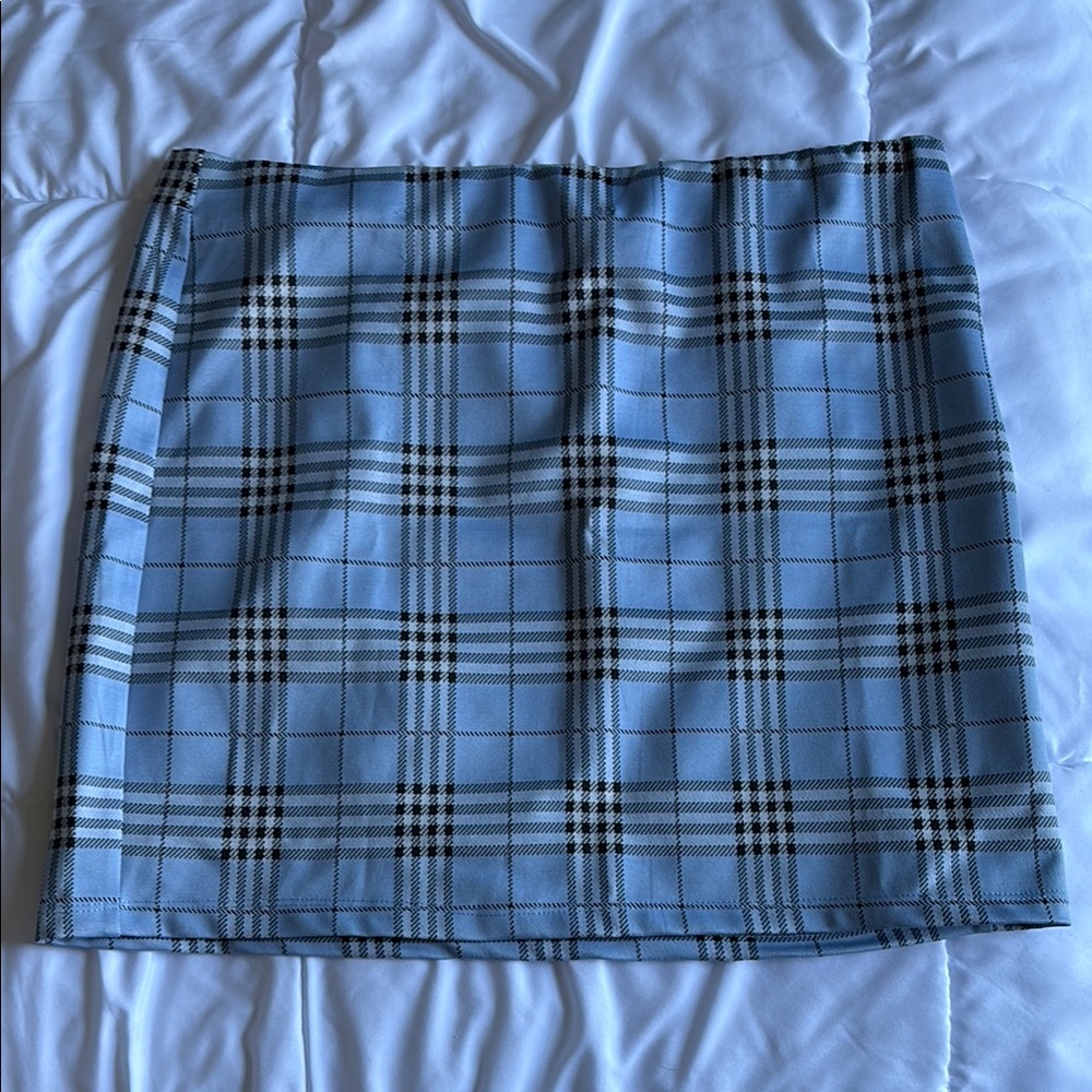Plaid Blue mini Skirt